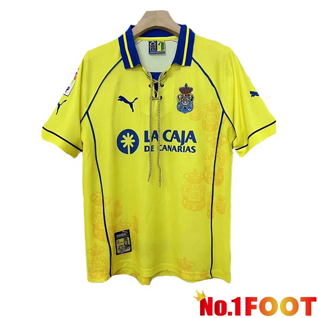 UD Las Palmas Retro Home Football Jersey Yellow 1997-1998