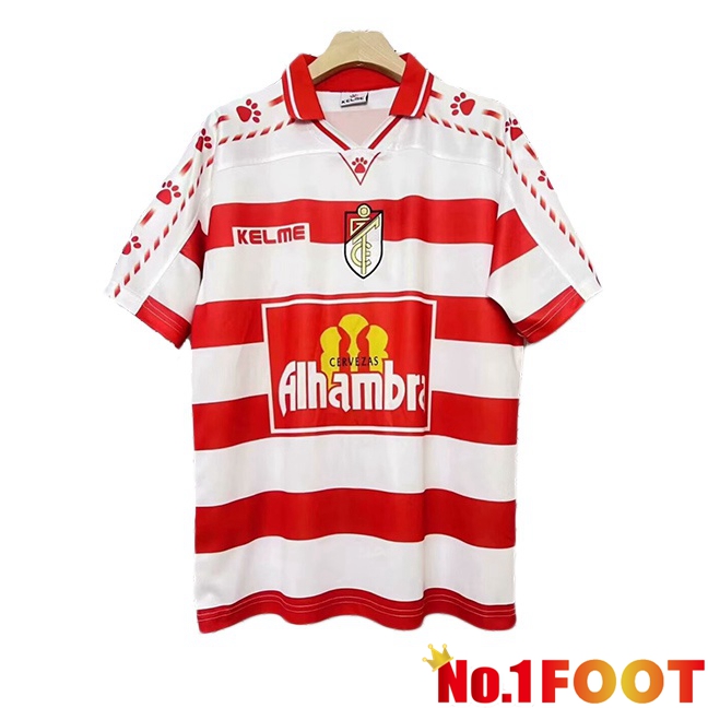 Granada CF Retro Home Soccer Jersey White Red 1997-1998