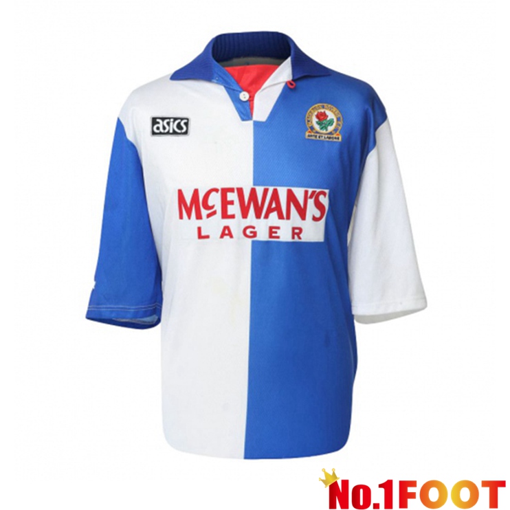 Blackburn Rovers Retro Home Jersey Blue White 1994-1995