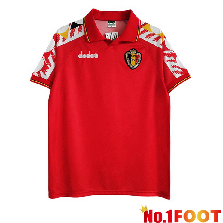 Belgium Retro Retro Home Jersey Red 1995